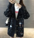 Ladies' Long Cardigan with Buttons A2339 3