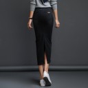 Ladies' Long Denim Skirt with Split 5