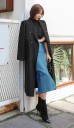 Ladies' Long Leather Skirt with Slit 6