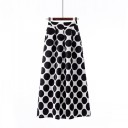 Ladies' Long Maxi Skirt with Pattern A-line Cut with Pleats High Wide Waistband Side Pockets Stretch Polyester and Elastane Blend 20