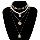 Ladies' Long Necklace with Pearls 5