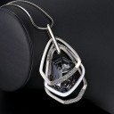 Ladies' Long Necklace with Pendant D53 12