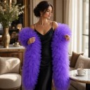 Ladies' Long Ruched Scarf and Stole 300 cm with Voluminous Ruffles over the Shoulders for Evening and Wedding Dresses for Photography 20