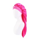 Ladies' Long Satin Sleep Cap with Elastic Ribbon, Universal Size, Polyester 9
