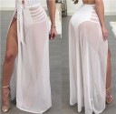 Ladies' Long Sheer Skirt with High Slit Lightweight Flowing Chiffon Made from Polyester Loose Maxi Cut with Length Down to the Ankles 6