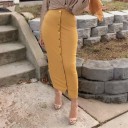 Ladies' Long Skirt with Buttons 8