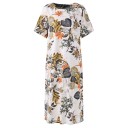Ladies' Long Summer Dresses with Bold Floral Print Loose Fit Short Sleeves Round Neck Pleasant Material Made from 100% Cotton 4