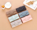 Ladies' Long Wallet in Synthetic Leather with Flap and Button Fastening ID Window Card and Banknote Compartments 19 x 2 x 9.5 cm 7