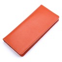Ladies' Long Wallet Made of Genuine Leather Slim Folding Shape Minimalist Design without Embellishments Fine Grained Surface Stitched Edges 8