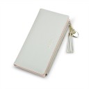 Ladies' Long Wallet with Tassel and Heart-Shaped Pendant Slim Rectangular Shape with Zip PU Leather and Polyester 19.1 x 10.2 x 2 cm 4