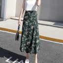 Ladies' Long Wrap Skirt with Floral Pattern and High Slit Waist Tie Lightweight Flowing Chiffon For Warm Summer Days 5