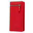 Ladies' long zip wallet made of PU artificial leather Front zip pocket Internal zip compartment Slim shape 19.5 x 10 x 3.5 cm 7