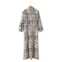Ladies' Midi Dress with Snake Pattern 3