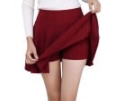 Ladies' Mini Skirt with Under Shorts Flared A-line Cut Wide Smooth Waistband Stretchy and Comfortable Polyester-Spandex Fabric 2