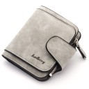 Ladies' Mini Wallet with Strap and Zip Small Wallet Made of PU Leather with Suede Appearance Zip Compartment on the Side Dark Edging 2