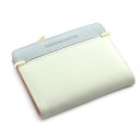 Ladies' Mini Zip Wallet Two-Tone Design with Gold Metal Details Small Size 11.5 x 9.5 x 1.5 cm for Handbag 7