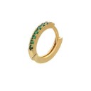 Ladies' Narrow Hoop Earrings with a Row of Zirconia Clip Fastening Costume Jewellery Subtle Sparkling Ear Accessory for Everyday Wear 2