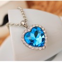 Ladies' Necklace Blue Heart 4