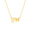 Ladies' Necklace Letter and Butterfly 25