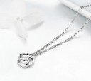 Ladies' Necklace with a Cat in a Heart 4