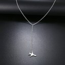 Ladies' Necklace with Airplane D299 1