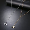 Ladies' Necklace with Airplane D299 4