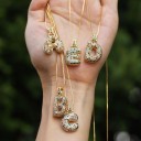 Ladies' Necklace with Alphabet Letter D352 28