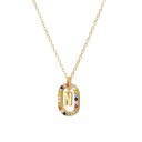 Ladies' Necklace with Alphabet Letter D697 14