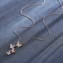 Ladies' Necklace with Butterflies D670 1