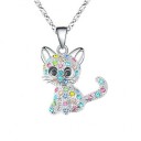 Ladies' Necklace with Cat D362 2