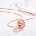 Ladies' Necklace with Circular Pendant D514 3