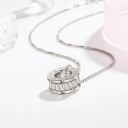 Ladies' Necklace with Circular Pendant D514 5