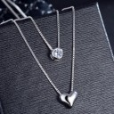 Ladies' Necklace with Crystal and Heart 4
