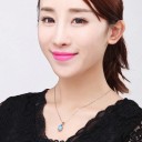 Ladies' Necklace with Drop D842 2