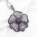 Ladies' Necklace with Flower D338 4