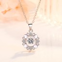 Ladies' Necklace with Flower D519 1