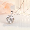 Ladies' Necklace with Flower D519 2