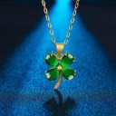Ladies' Necklace with Four-Leaf Clover D823 2