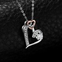 Ladies' Necklace with Hearts and Crystal 4