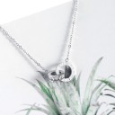Ladies' Necklace with Interlinked Rings G828 6