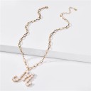 Ladies' Necklace with Letter A2664 13