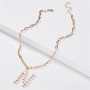 Ladies' Necklace with Letter A2664 14