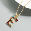 Ladies' Necklace with Letter D124 5