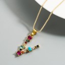 Ladies' Necklace with Letter D124 22