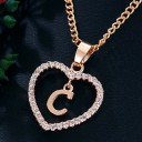 Ladies' Necklace with Letter in Heart 3