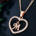 Ladies' Necklace with Letter in Heart 13