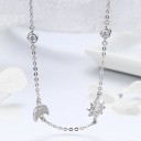 Ladies' Necklace with Moon and Sun 5