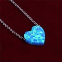 Ladies' Necklace with Opal Heart 7