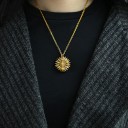 Ladies' Necklace with Opening Sunflower 6