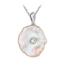 Ladies' Necklace with Pearl and Gemstone 1